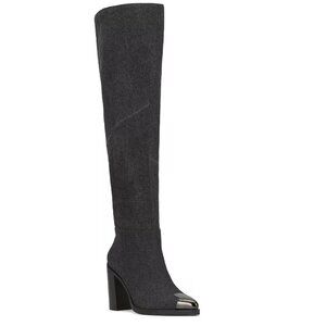 Jessica Simpson Bidemi Wash Effect Cap Toe Over-the-Knee Boots in Gray Size 11M